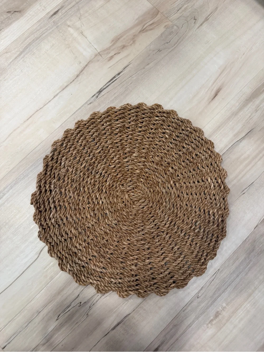 Hearth & Hand Round Woven Brown Natural Placemats Set